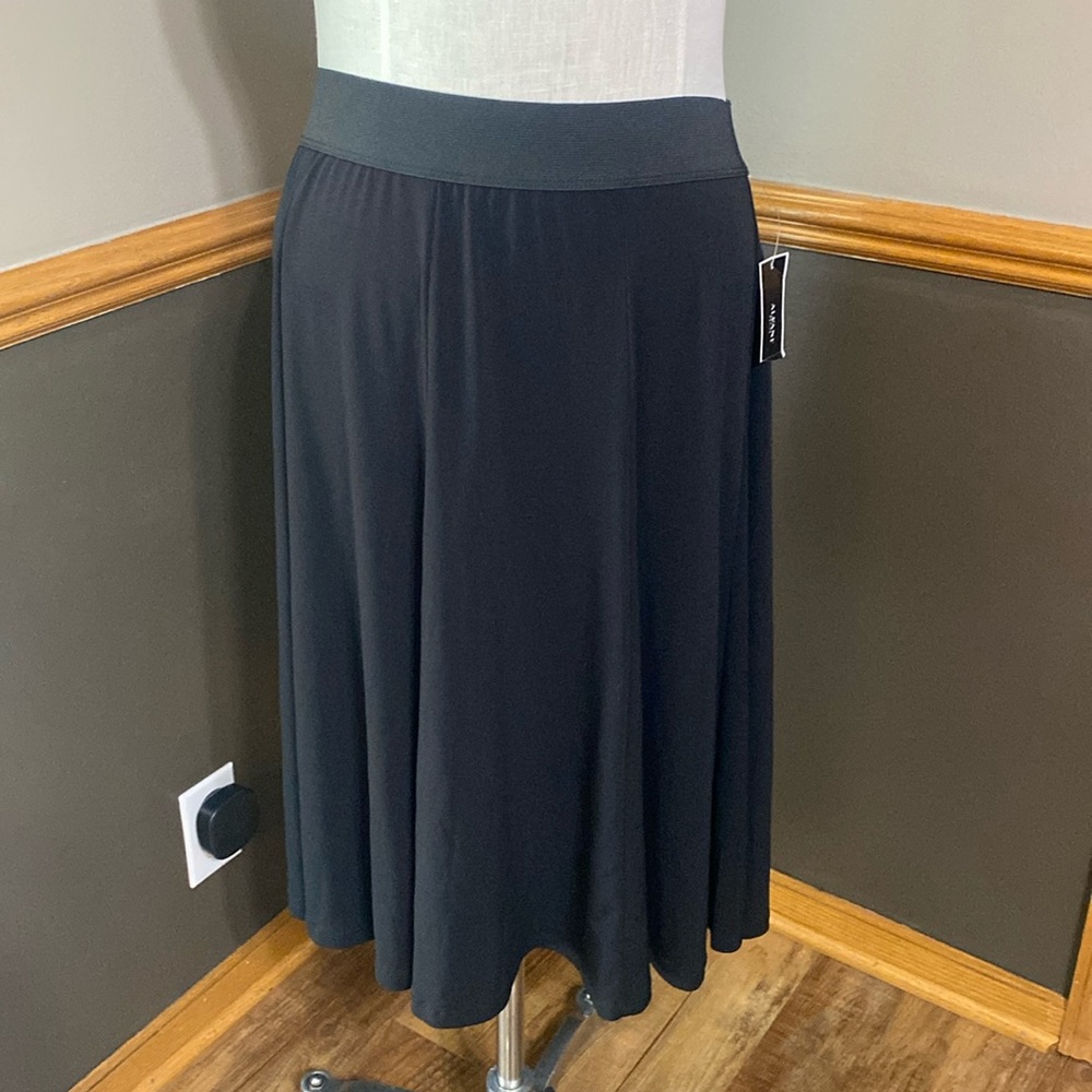 Alfani black flowy midi skirt size PXL